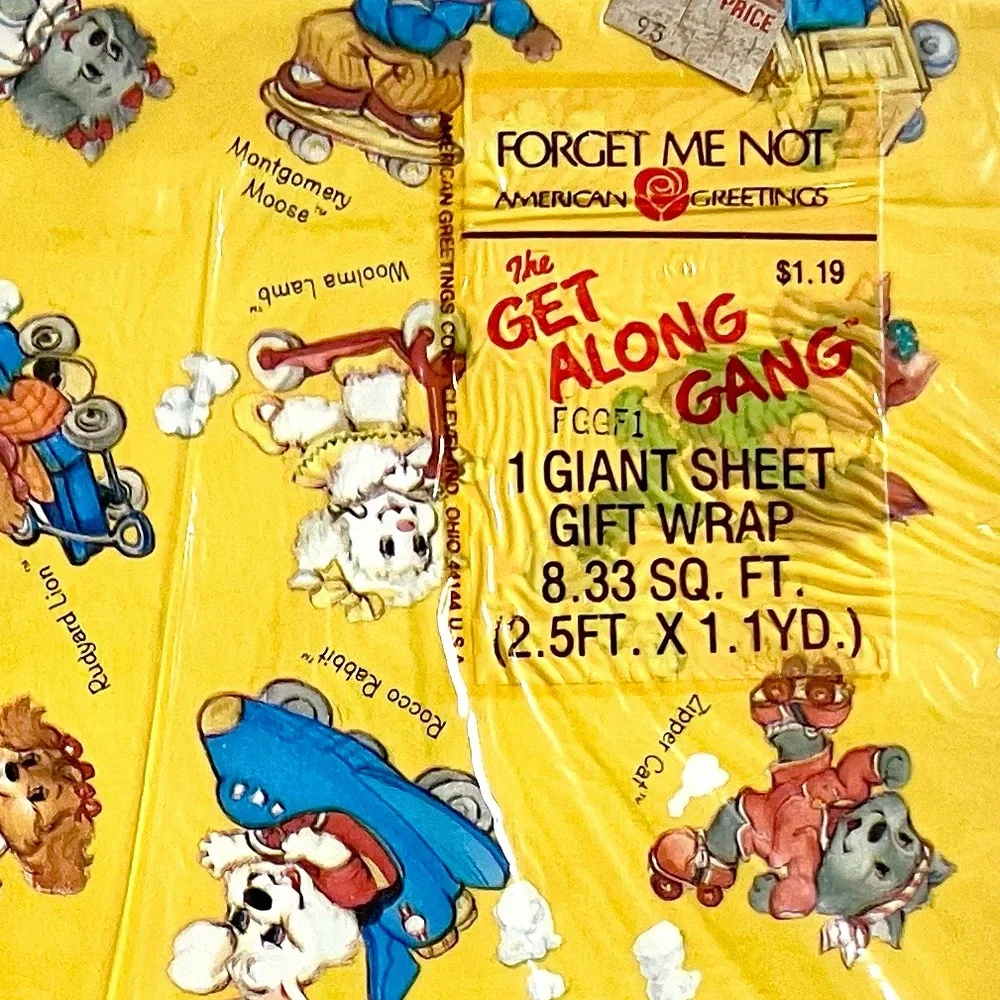 Vintage 80’s Get Along Gang wrapping paper